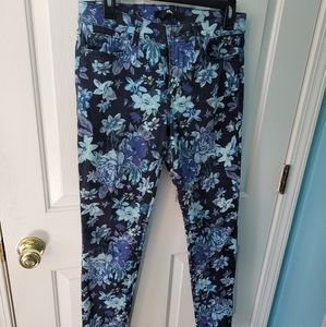 Else Midnight Blue Floral Skinny Jeans